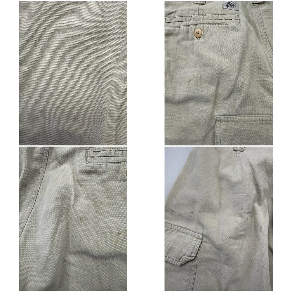 The North Face Pants Mens 36 Beige Cargo Relaxed Fit Canvas Outdoor Workwear